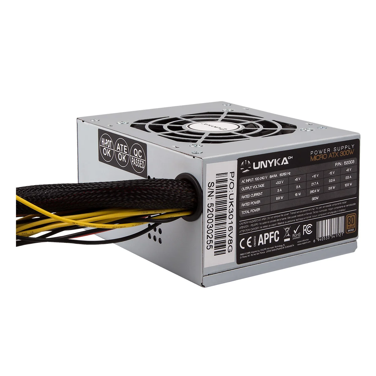 Fonte de Alimentação SFX 300W UNYKAch 80+ Bronze Full Range Certificada - Imagem 4