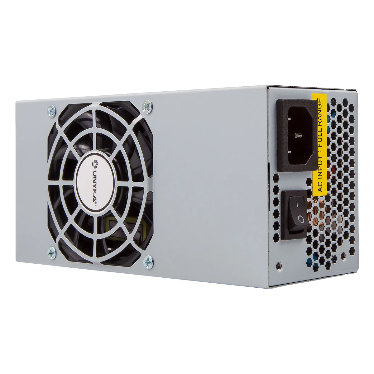 Fonte de alimentação UNYKAch TFX 350W 80 Plus Bronze full range prateada