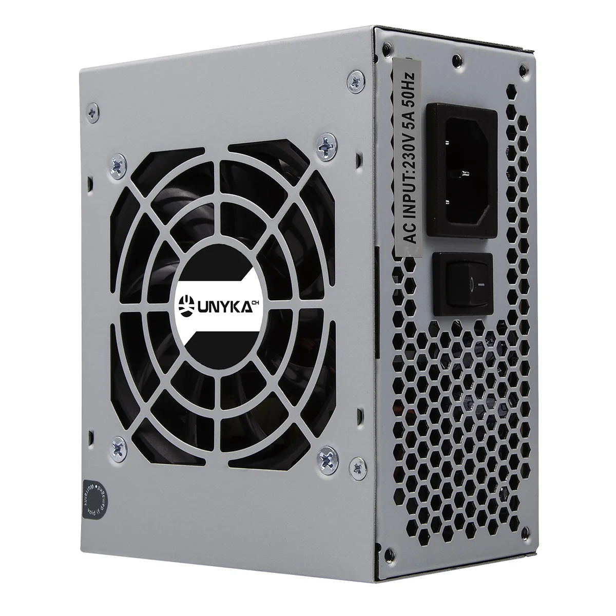 Fonte de Alimentação UNYKAch SFX 450W Ventoinha 8cm ATX 2.3 Prateado - Imagem 2