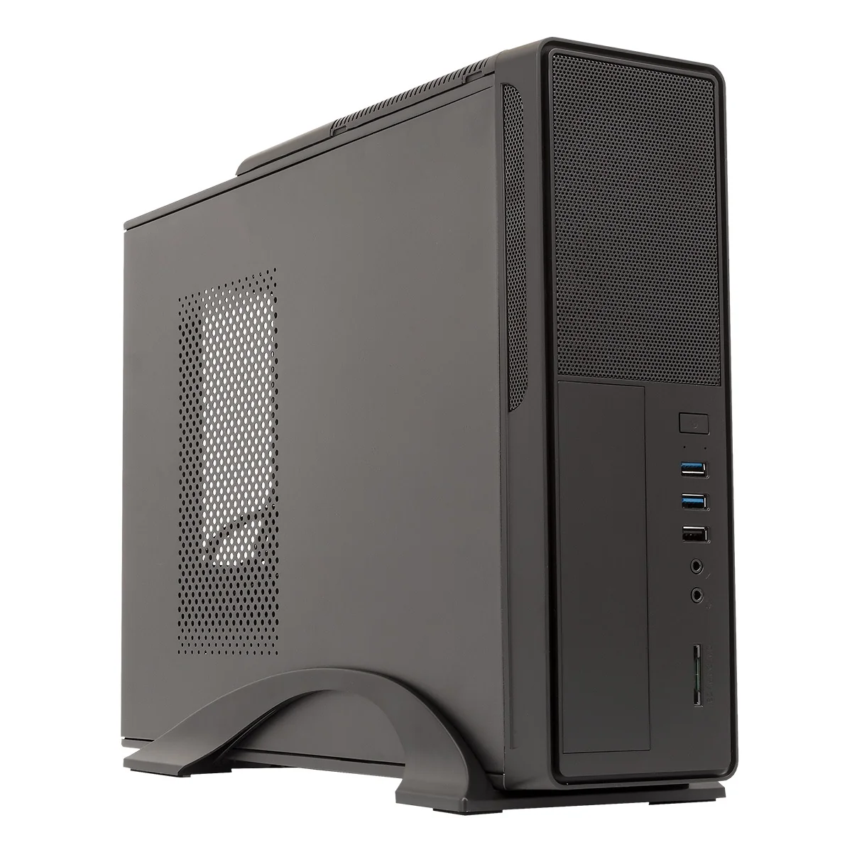 Caixa para PC UNYKAch UK-2010 Slim Micro-ATX com Fonte 300W 85% Eficiência USB 3.0 Preto - Imagem 1