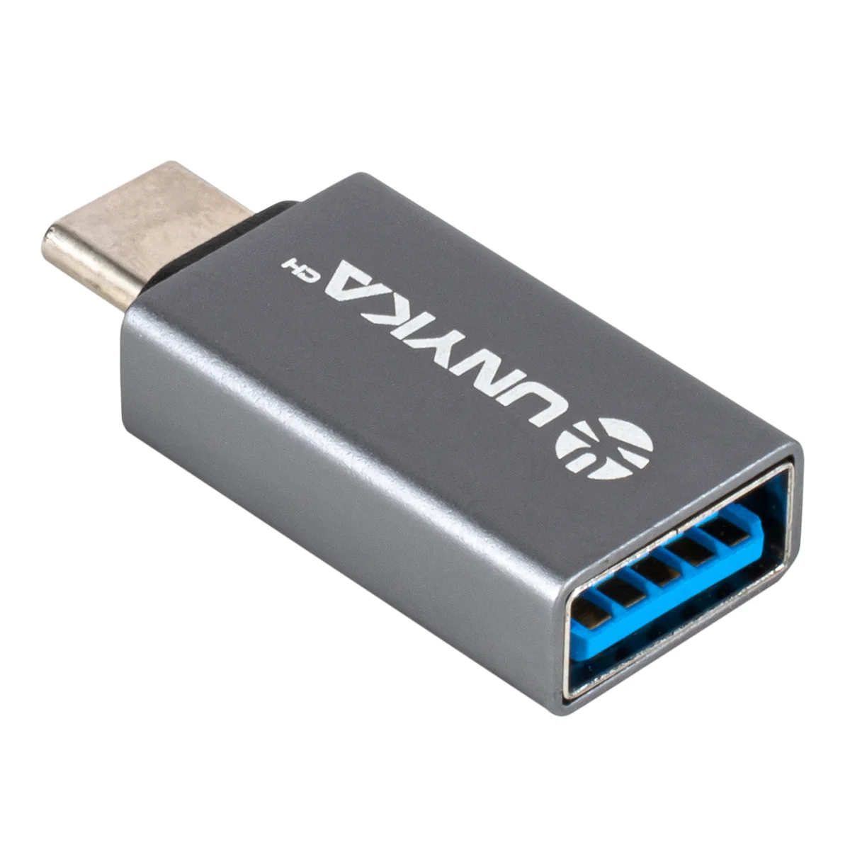 Adaptador UNYKAch USB-C para USB 3.0 5 Gbit/s Alumínio Cinzento - Imagem 2