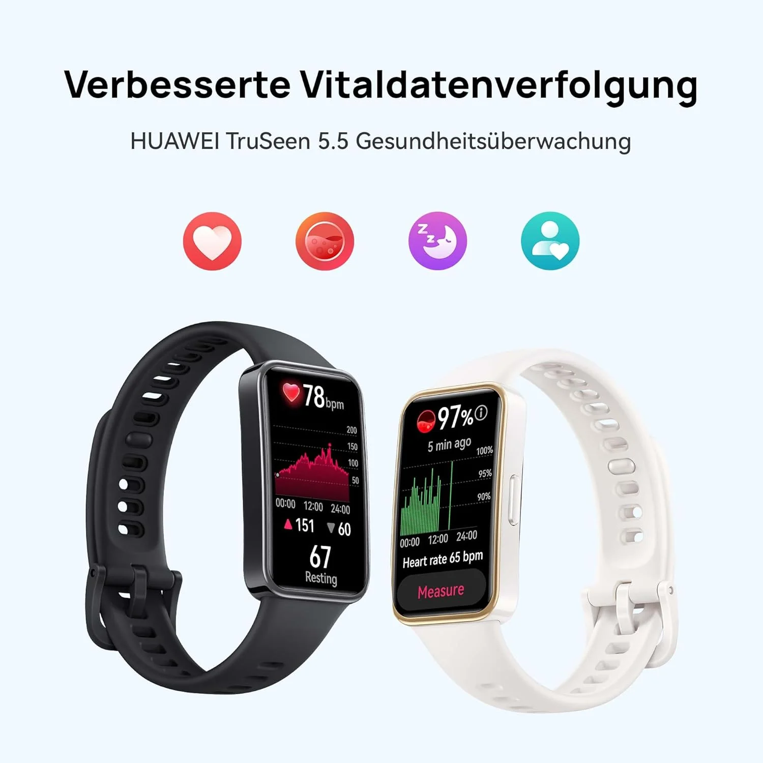 Pulseira Inteligente Huawei Band 9 Preta Ecrã AMOLED Monitorização Saúde - Imagem 4