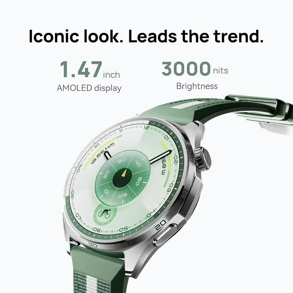 Smartwatch Huawei Watch GT6 46mm Verde Aço Inoxidável AMOLED 21 Dias de Autonomia - Imagem 3