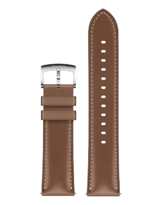 Bracelete em pele HUAWEI EasyFit Chestnut Brown Pointed Tail 20mm para SmartWatch