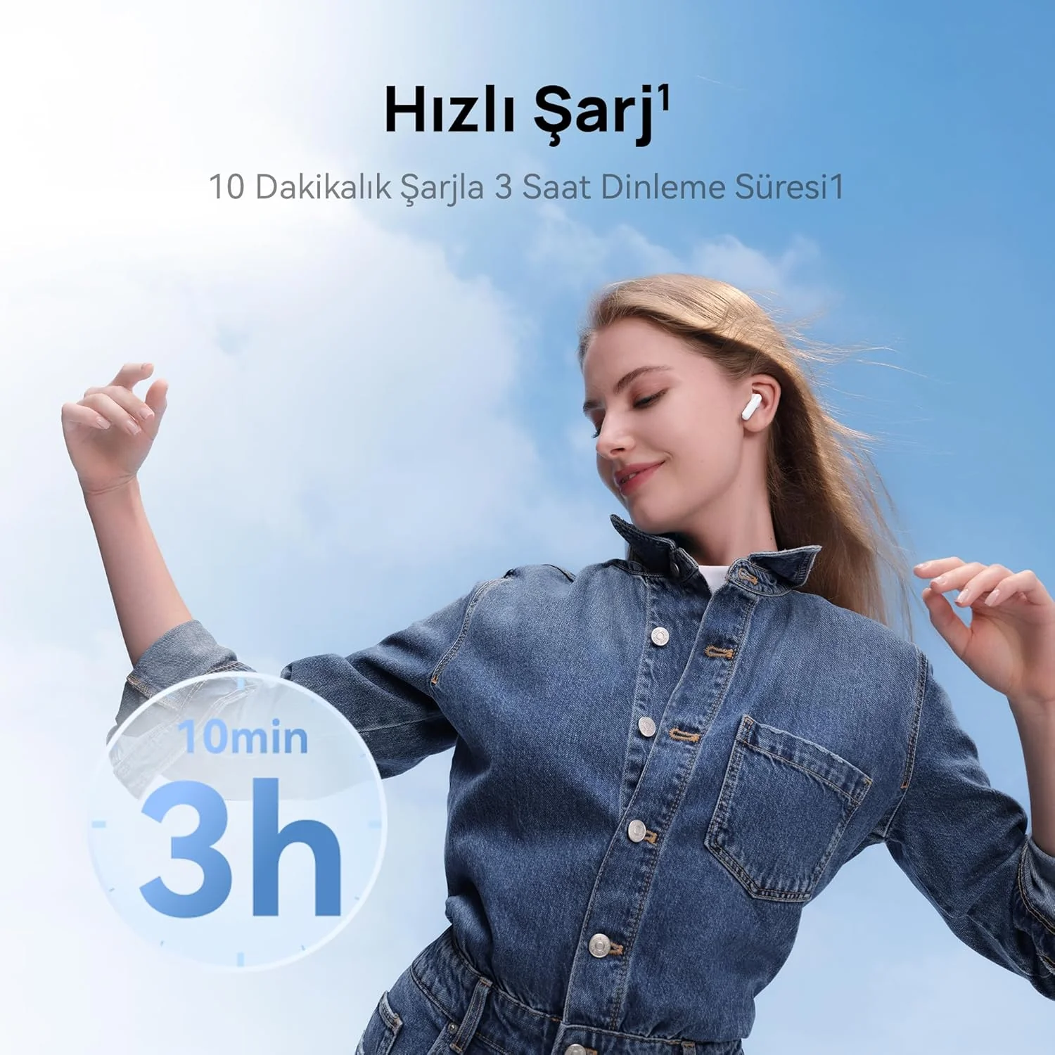Auriculares Bluetooth Huawei FreeBuds SE 2 In-Ear Compactos Azul - Imagem 3