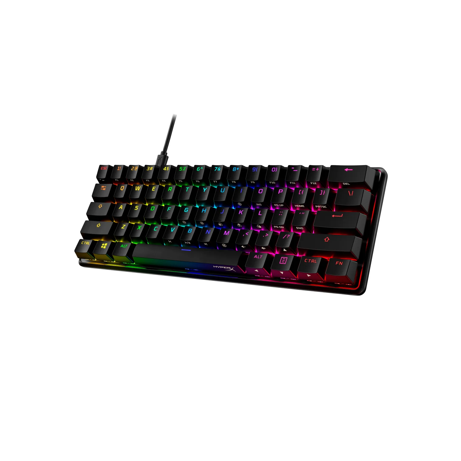 Teclado Gaming HyperX Alloy Origins 60 Switch Aqua RGB Preto - Imagem 7