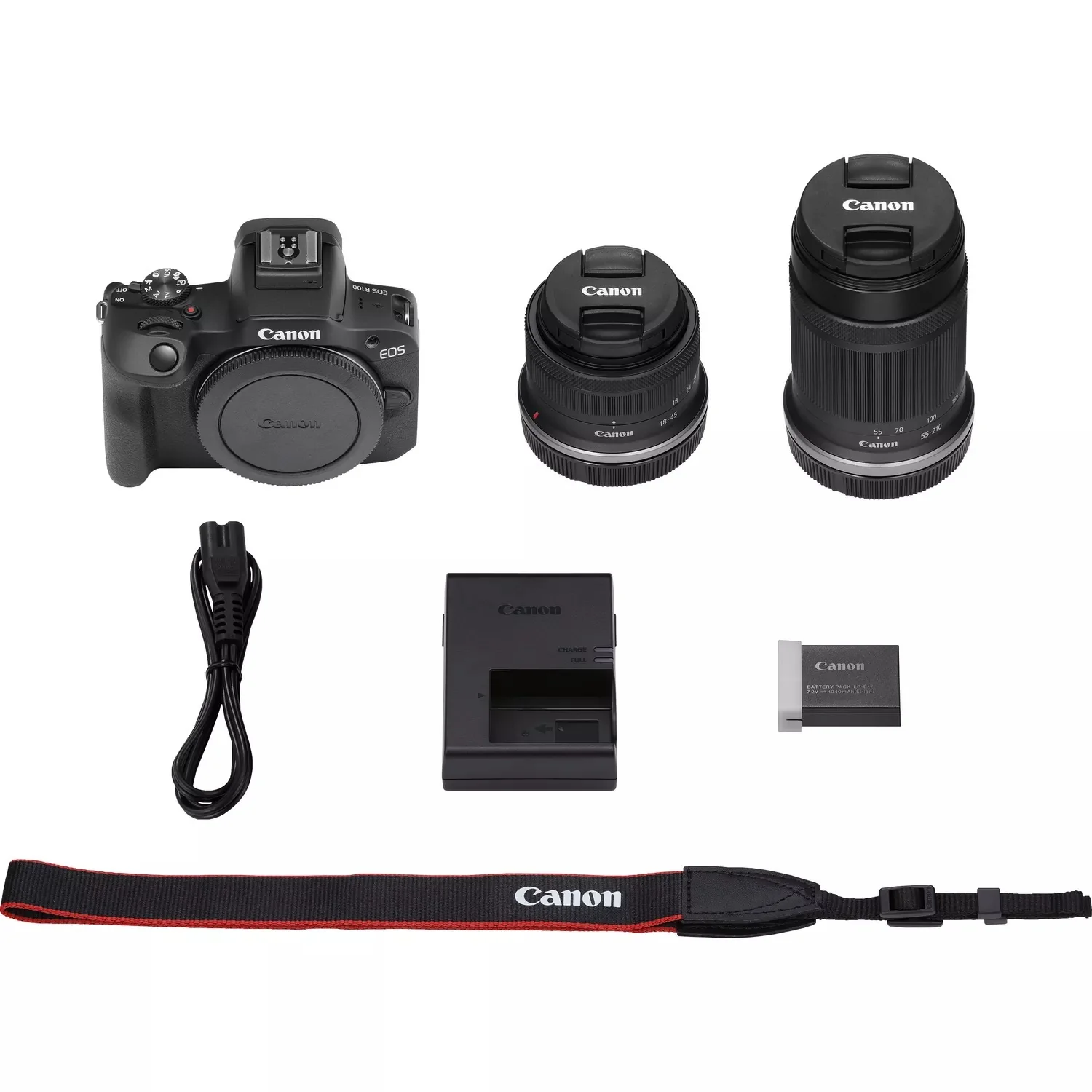 Câmara Mirrorless Canon EOS R100 Kit 24.1MP 4K com Lentes RF-S 18-45mm e 55-210mm - Imagem 5