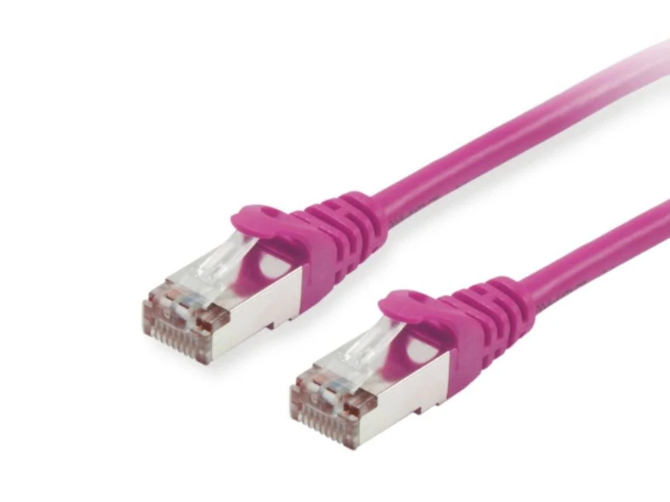 Cabo de Rede Equip Cat.6 S/FTP 1m RJ45 LSZH Cobre 250MHz Roxo - Imagem 1