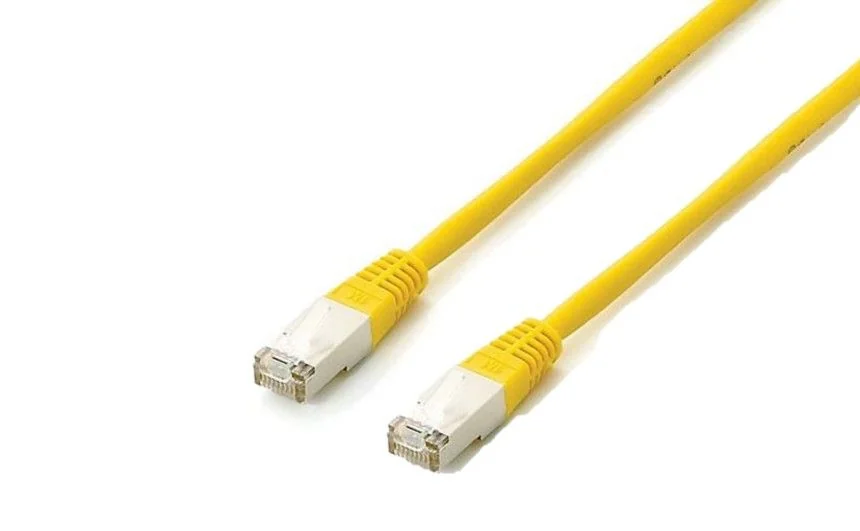 Cabo de Rede Equip Cat.6A S/FTP Platinum 1m Amarelo 10Gbps 500MHz LSZH - Imagem 1