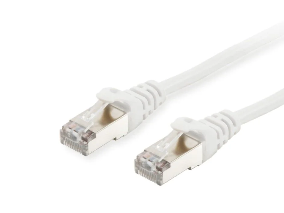 Cabo de Rede Cat6a S/FTP Equip 3 m RJ-45 Macho/Macho Branco LSZH 10Gbps 500MHz - Imagem 1