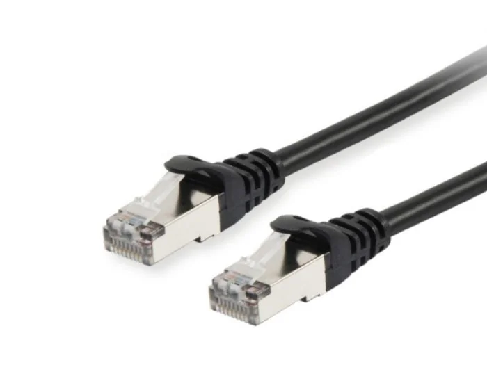 Cabo de rede Cat6a S/FTP RJ45 20 m preto LSZH Equip - Imagem 1