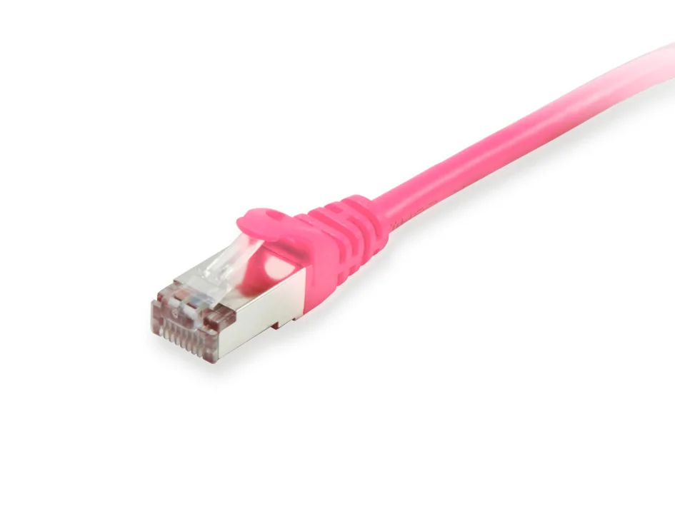 Cabo de Rede Equip Cat.6A S/FTP 0,25m Rosa LSZH 10Gbps 500MHz RJ-45 - Imagem 2