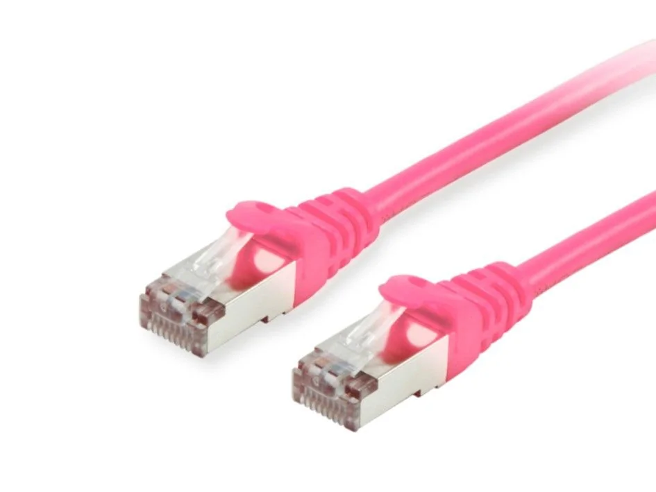 Cabo de Rede Equip Cat.6 S/FTP 30m LSZH RJ-45 Rosa - Imagem 1
