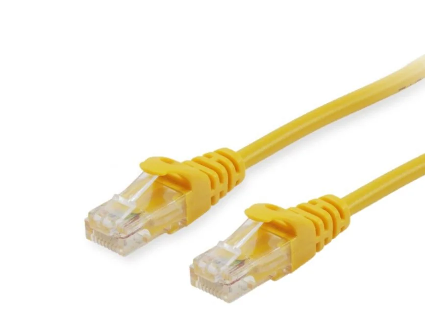 Cabo de Rede Cat6 UTP RJ45 5m Amarelo Equip 625464 - 10 Gbps Plug and Play - Imagem 1