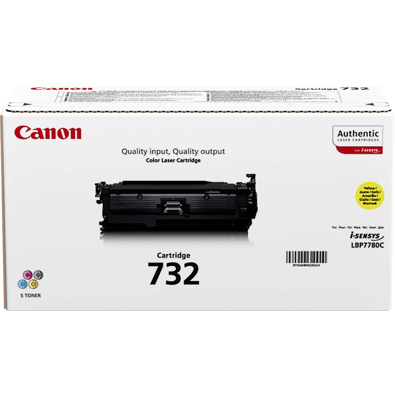 Toner Canon 732 Amarelo Original 6400 Páginas para LBP7780Cx - Imagem 1