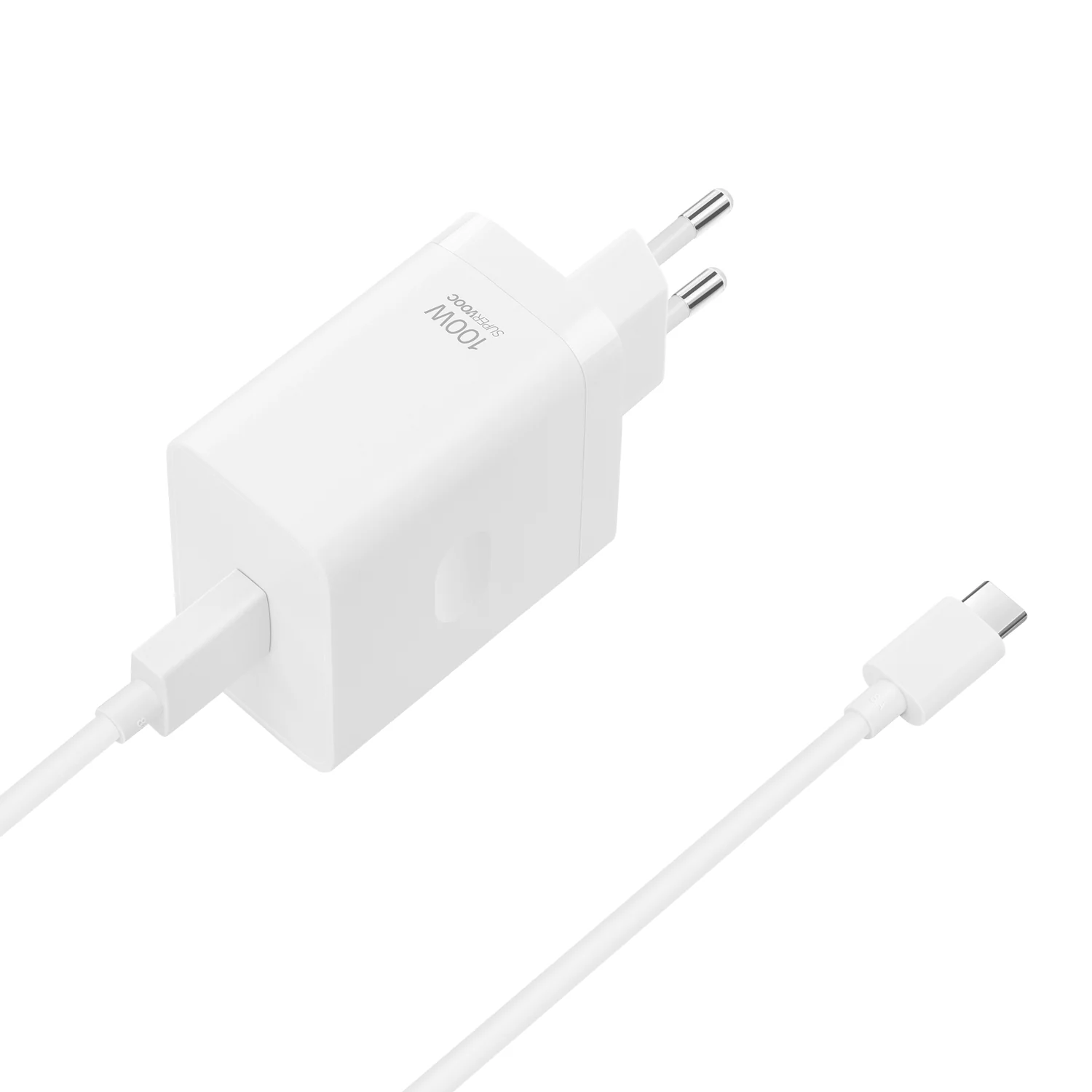 Carregador de Parede OPPO SUPERVOOC 100W USB-A + Cabo USB-C Branco - Imagem 2