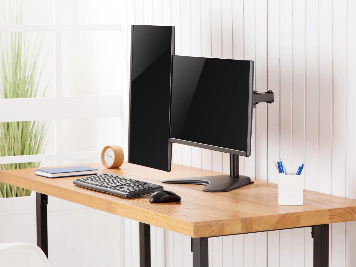 Suporte de Secretária para Dois Monitores 17"-32" com Mola a Gás Equip 650123 - Imagem 5
