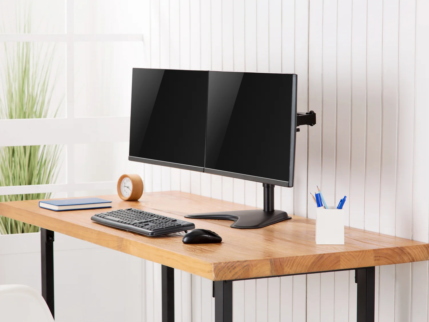 Suporte de Secretária para Dois Monitores 17"-32" com Mola a Gás Equip 650123 - Imagem 6