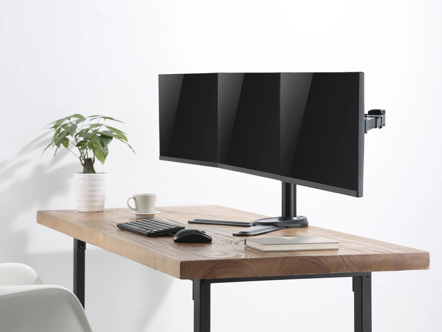 Suporte de Monitor Triplo Articulado para Secretária 17"-27" com Mola a Gás – Equip - Imagem 5