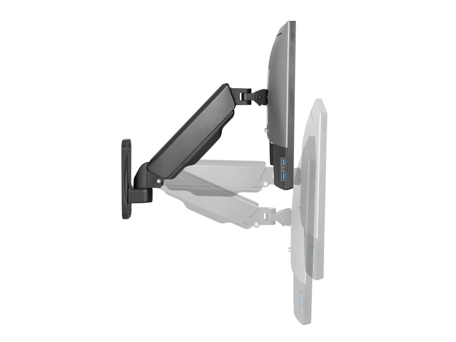 Suporte de parede para monitor Equip 17"-32" mola a gás braço 290 mm VESA 100x100 9 kg - Imagem 5