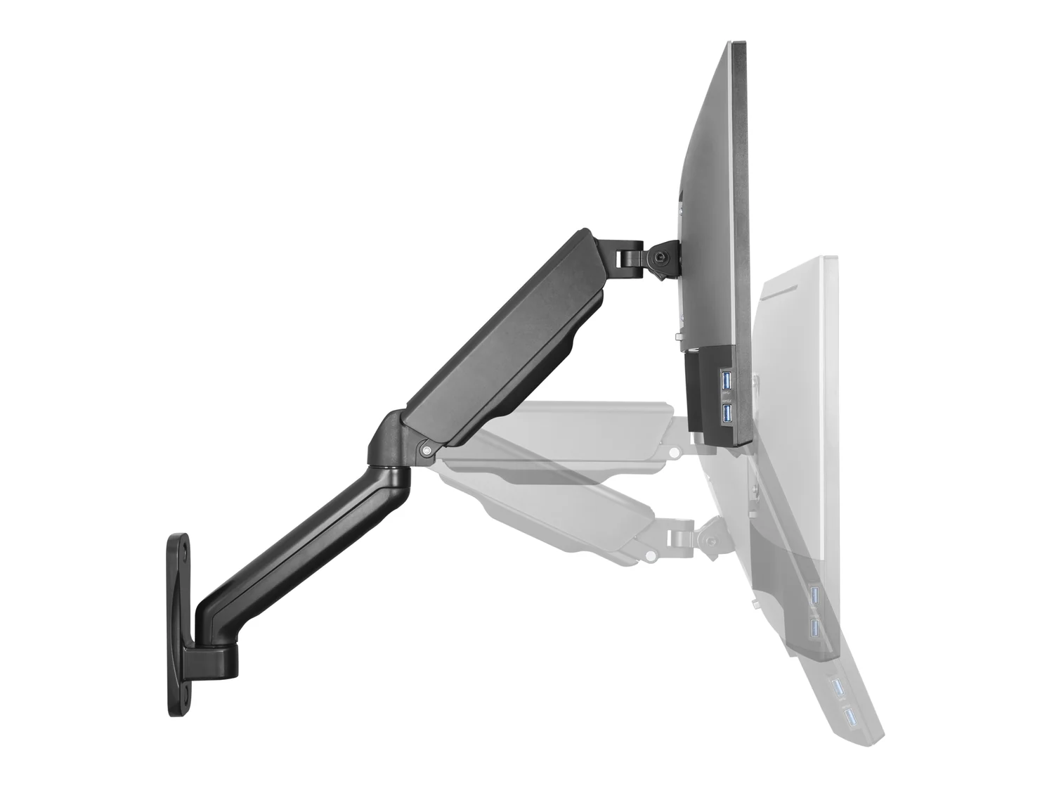 Suporte de parede para monitor Equip 17"-32" mola a gás braço 450 mm VESA 100x100 9 kg - Imagem 8