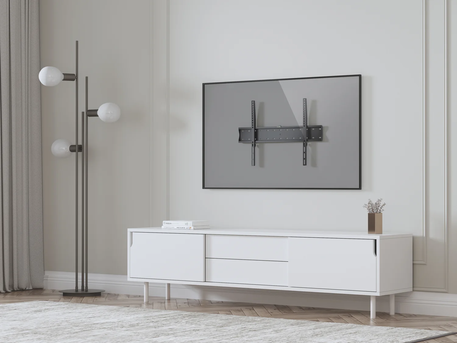 Suporte de parede TV Equip 650330 fixo slim 37"-75" VESA 600x400 40 kg - Imagem 6