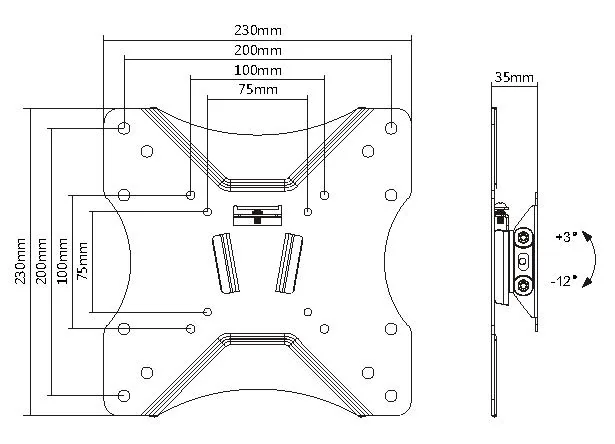 Suporte de Parede para TV Equip Fixo Ultra Slim 23"-42" VESA 200x200 - Imagem 4