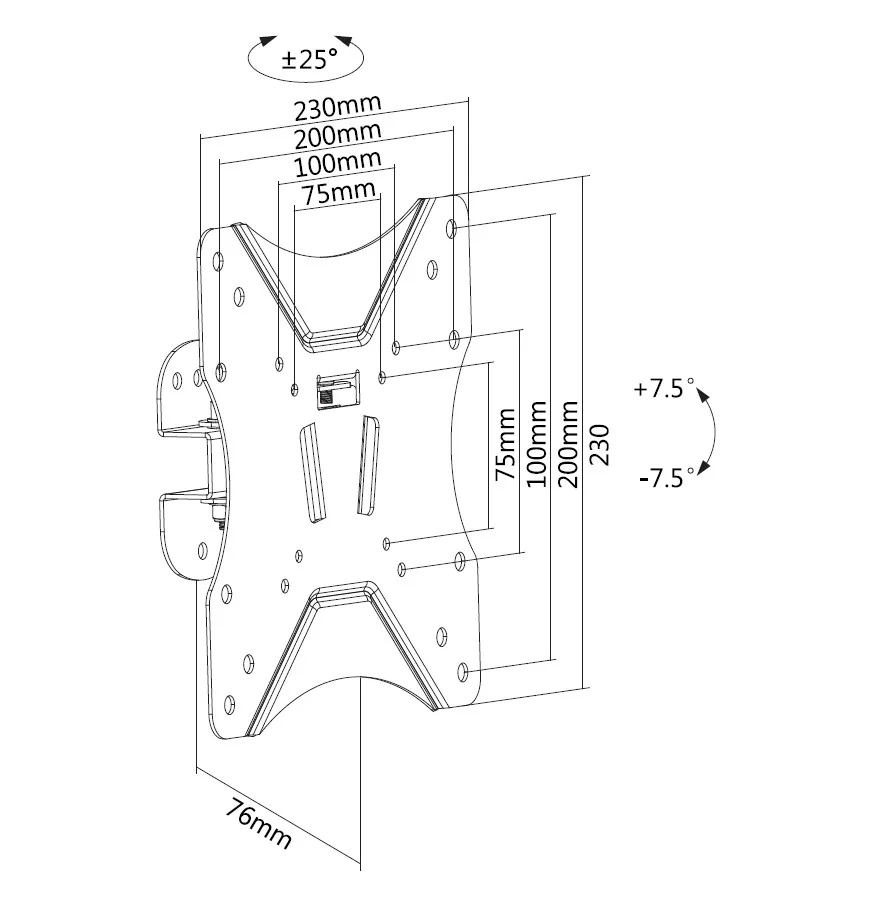 Suporte de Parede para TV Equip 23"-42" Inclinável (650402) - Imagem 4