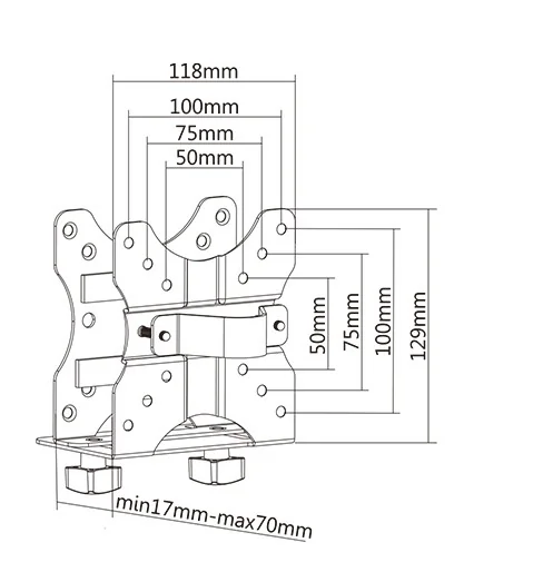 Suporte para CPU debaixo da secretária Equip 650890 ajustável universal preto 5 kg - Imagem 8