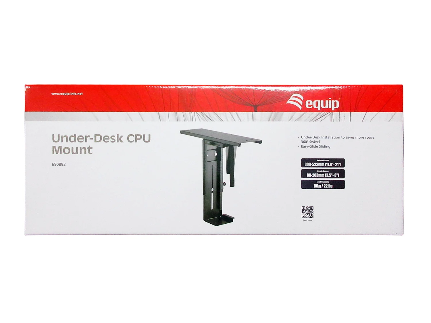 Suporte de secretária para CPU Equip 650892 ajustável rotação 180° aço preto 10 kg - Imagem 8