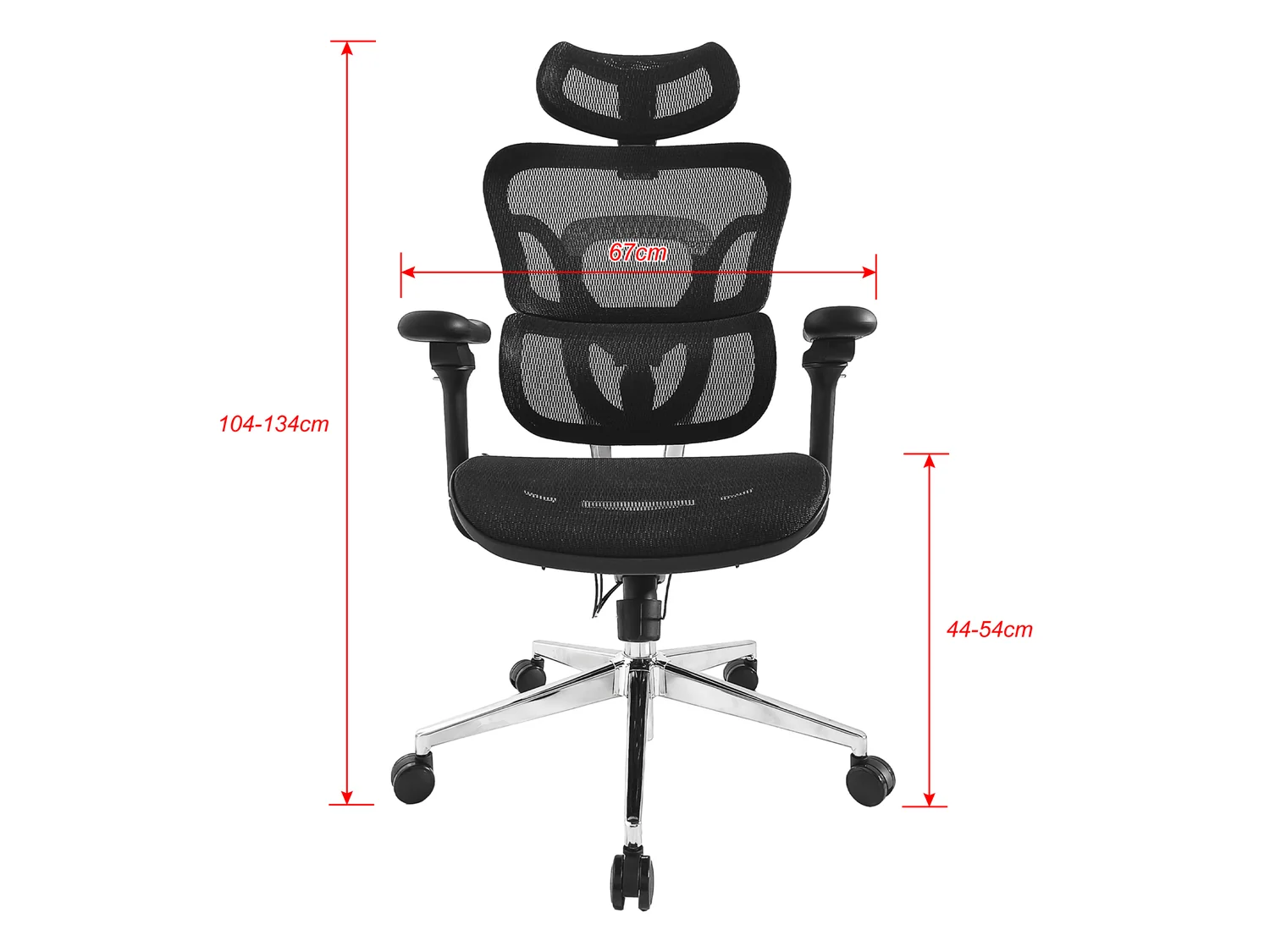 Cadeira de Escritório Ergonómica Equip 651051 – Encosto em Rede, Apoio Lombar e Encosto de Cabeça - Imagem 6