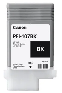 Tinteiro Canon PFI-107 BK Preto 130ml Original para imagePROGRAF 680/685/780/785
