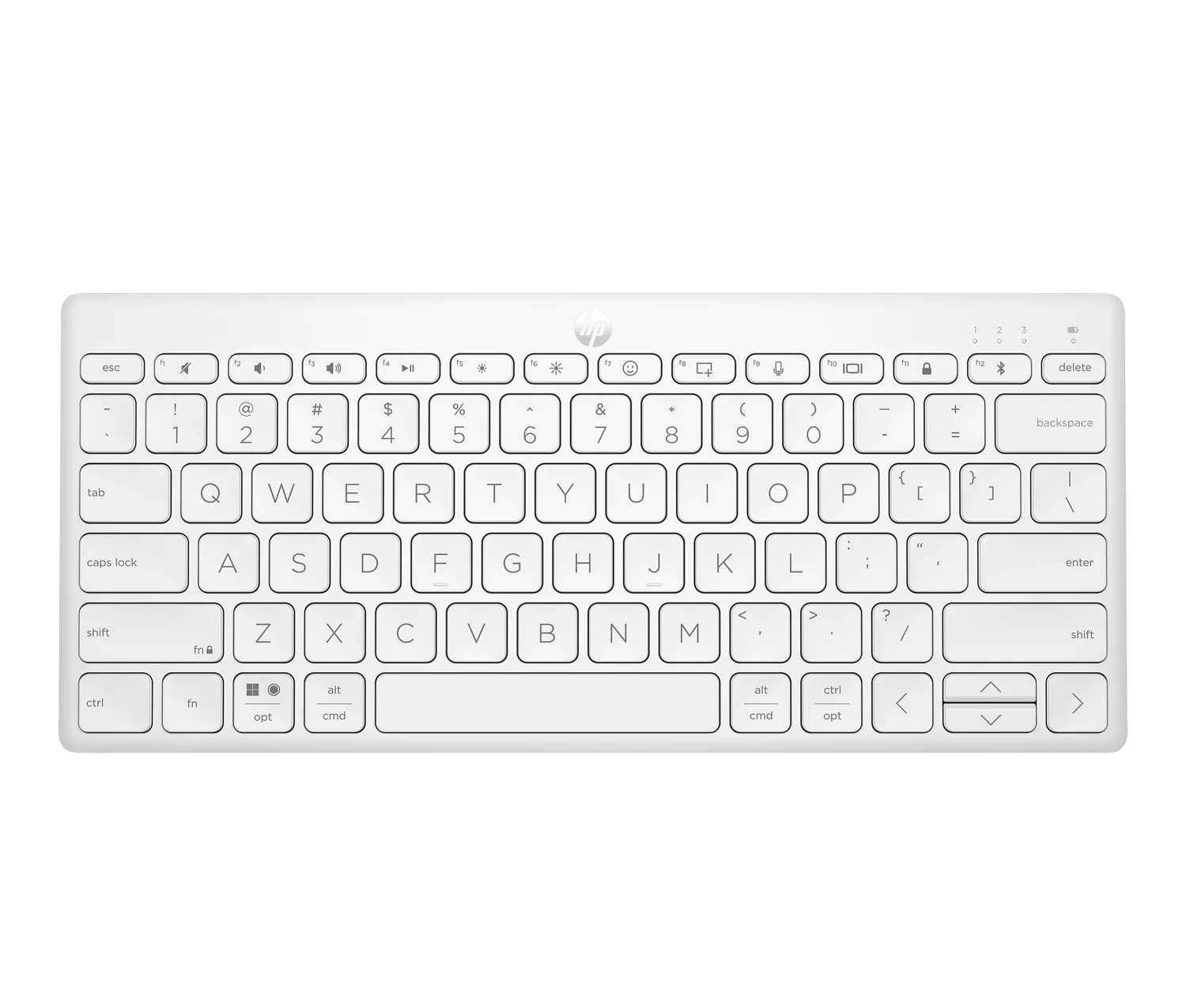 Teclado Bluetooth HP 350 Compacto Multi-Dispositivo Branco - Imagem 6