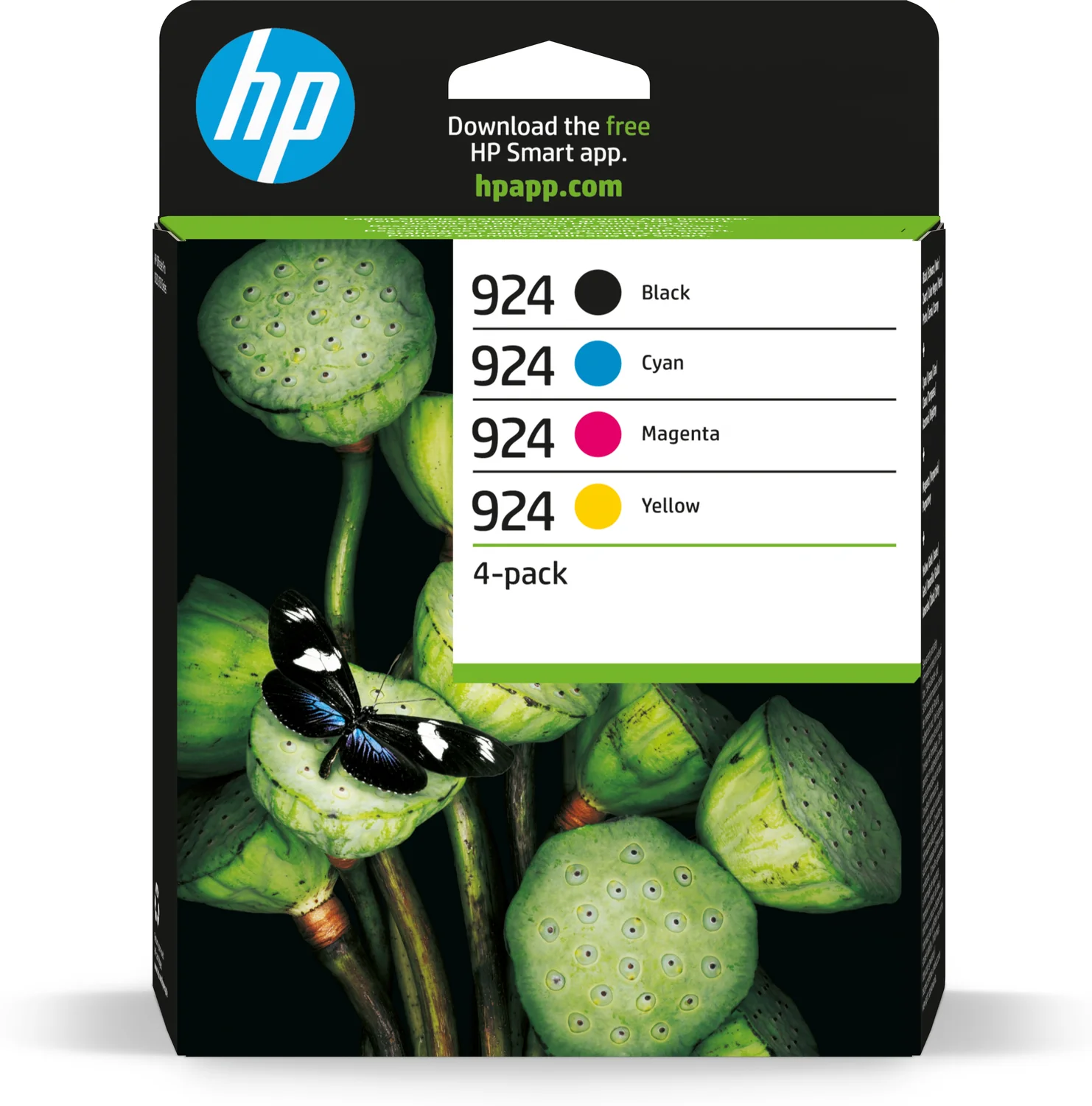 Tinteiros HP 924 Originais CMYK Pack 4 — Preto, Ciano, Magenta e Amarelo