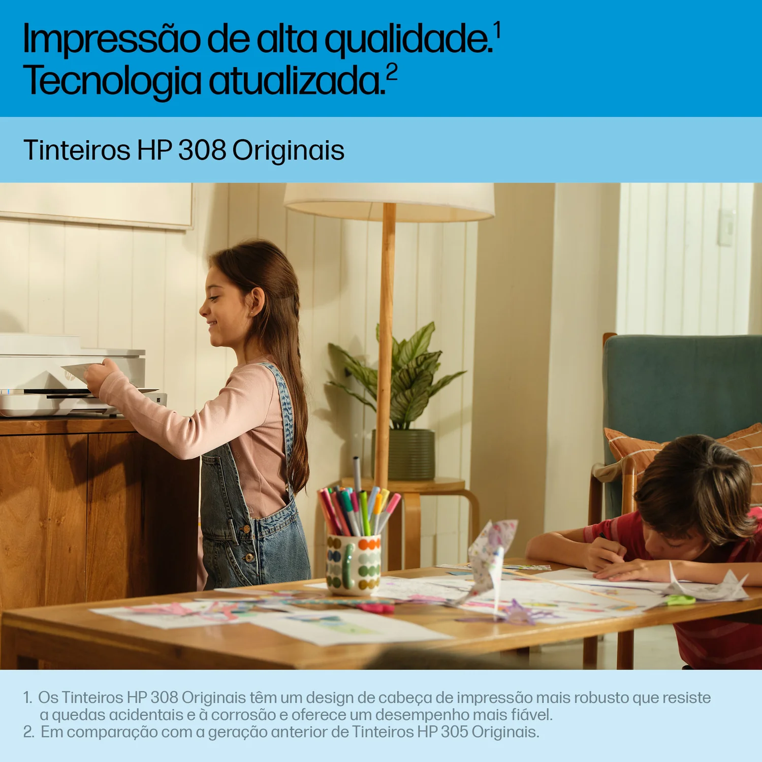 Tinteiro HP 308 Pack 2 Unidades Original Preto e Tricolor (Preto 160 Pág / Cor 120 Pág) - Imagem 2