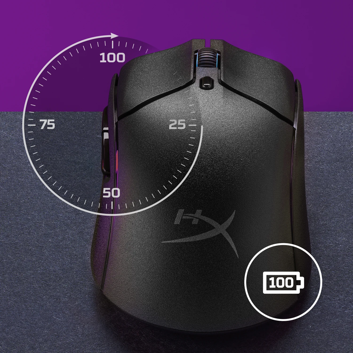 Rato Gaming Sem Fios HyperX Pulsefire Haste 2 Preto 26000 DPI Bluetooth RF - Imagem 4
