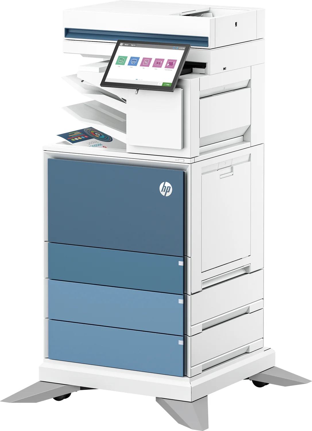 Impressora HP Color LaserJet Enterprise Flow MFP 6800zfsw Multifunções Cor Wi-Fi - Imagem 4