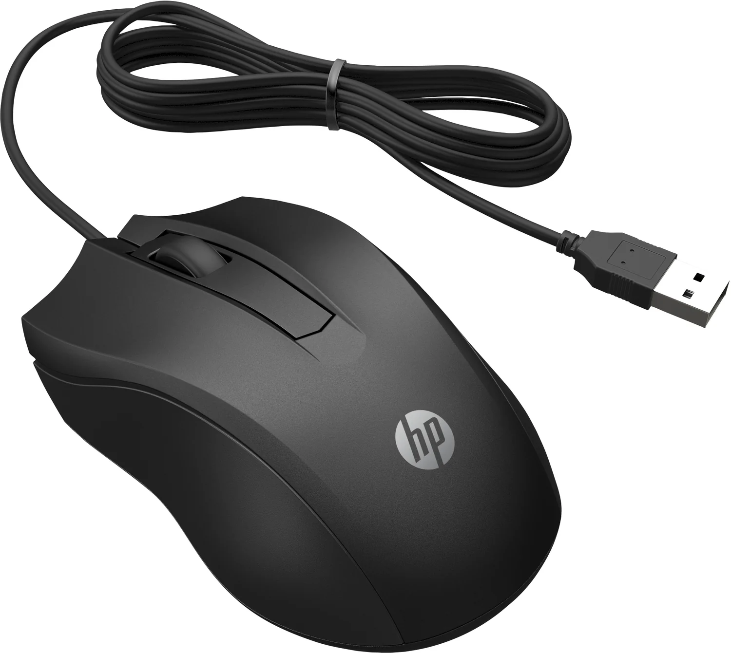 Rato Com Fios HP 100 USB Ótico 1600 DPI Ambidestro Preto - Imagem 2