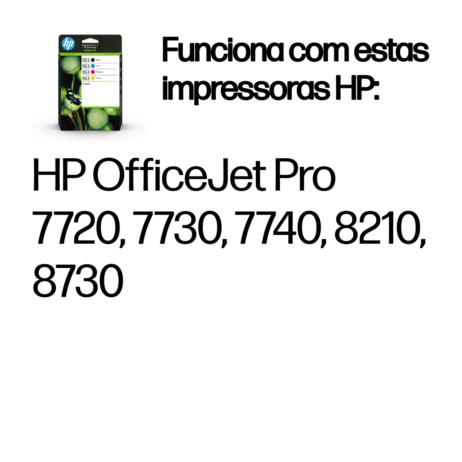Conjunto de 4 Tinteiros HP 953 Originais Preto Ciano Magenta Amarelo para OfficeJet Pro - Imagem 2