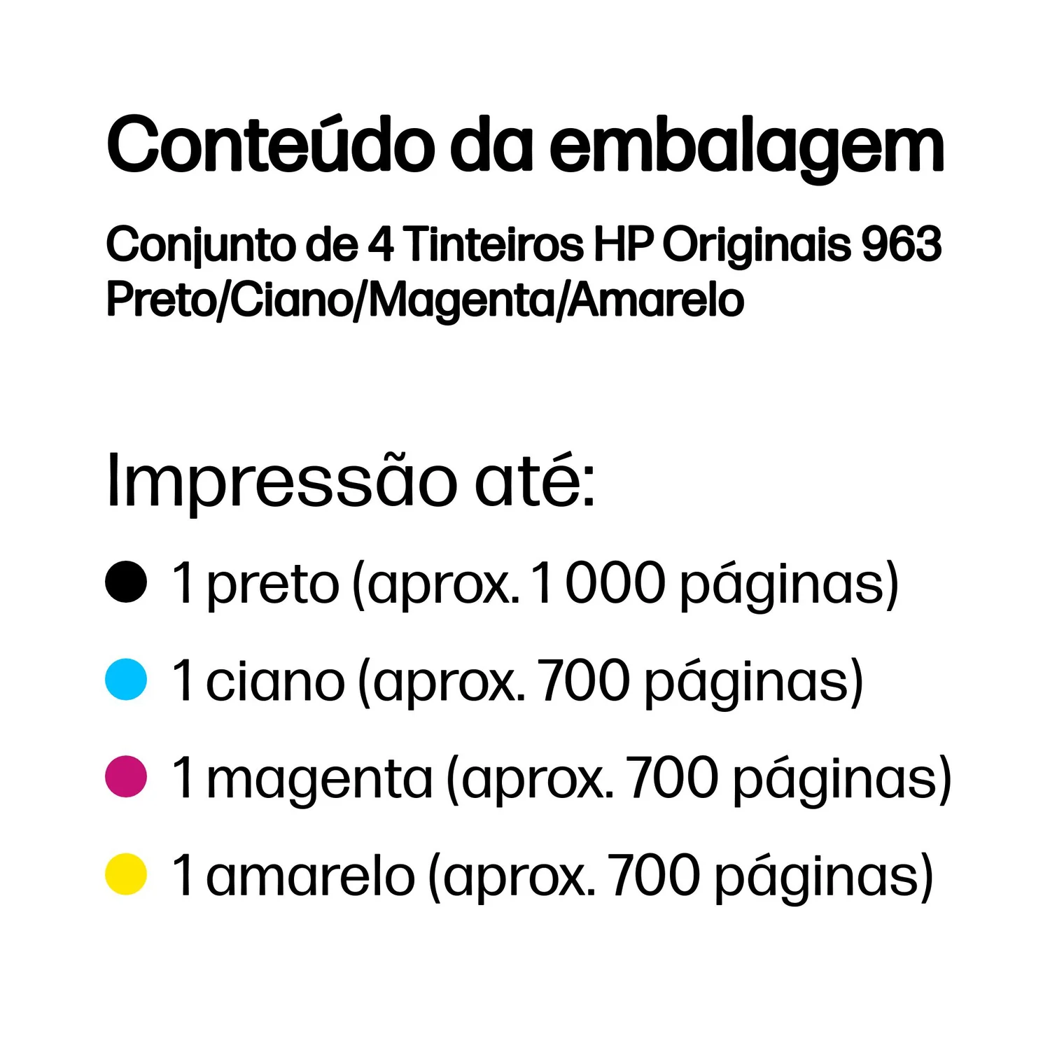 Tinteiros HP 963 originais pack 4 cores CMYK para OfficeJet Pro 9010-9025 - Imagem 3