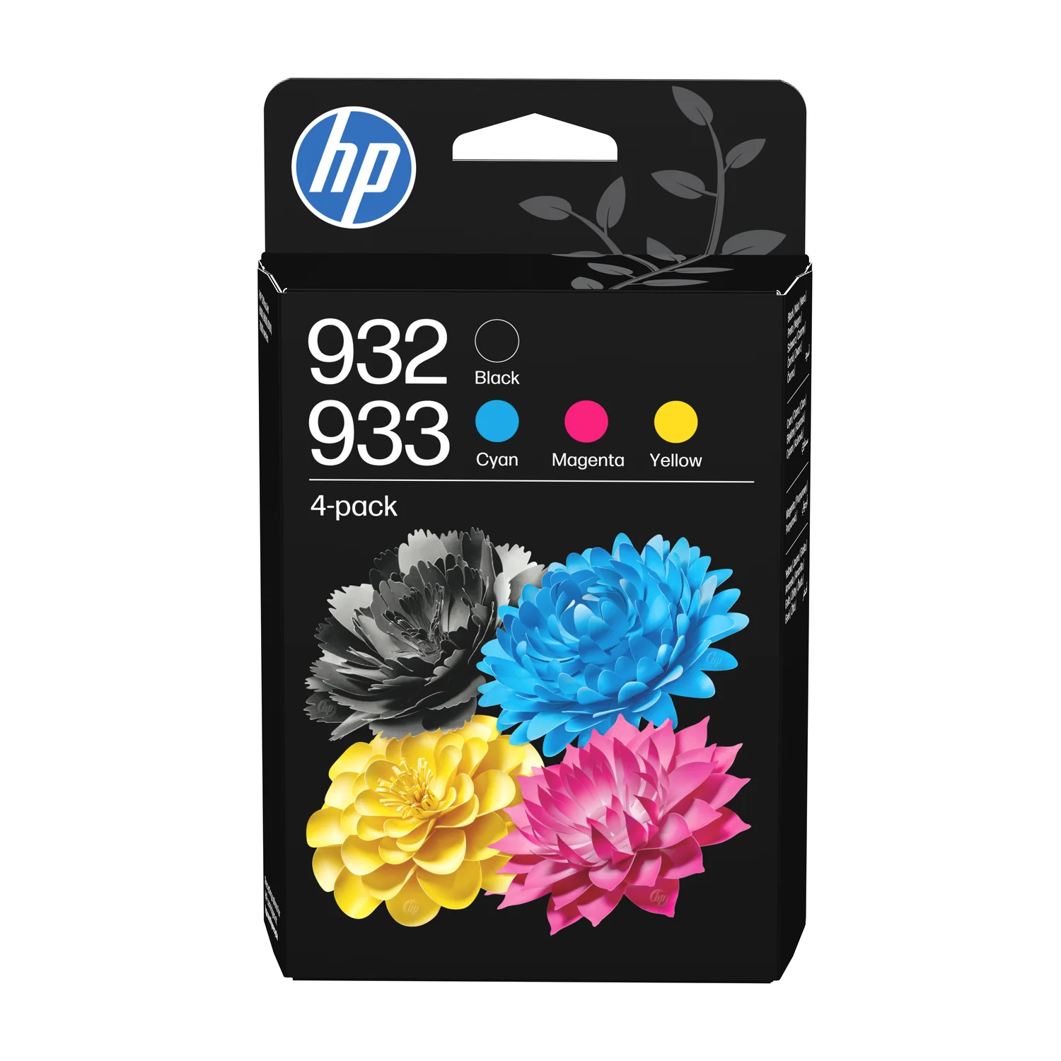 Conjunto de 4 Tinteiros HP 932 Preto e 933 Ciano Magenta Amarelo Originais para OfficeJet