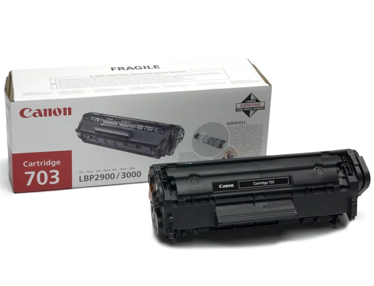 Pack 3 toners laser originais Canon CRG-703 preto 2.000 páginas para LBP-2900 LBP-3000 - Imagem 1