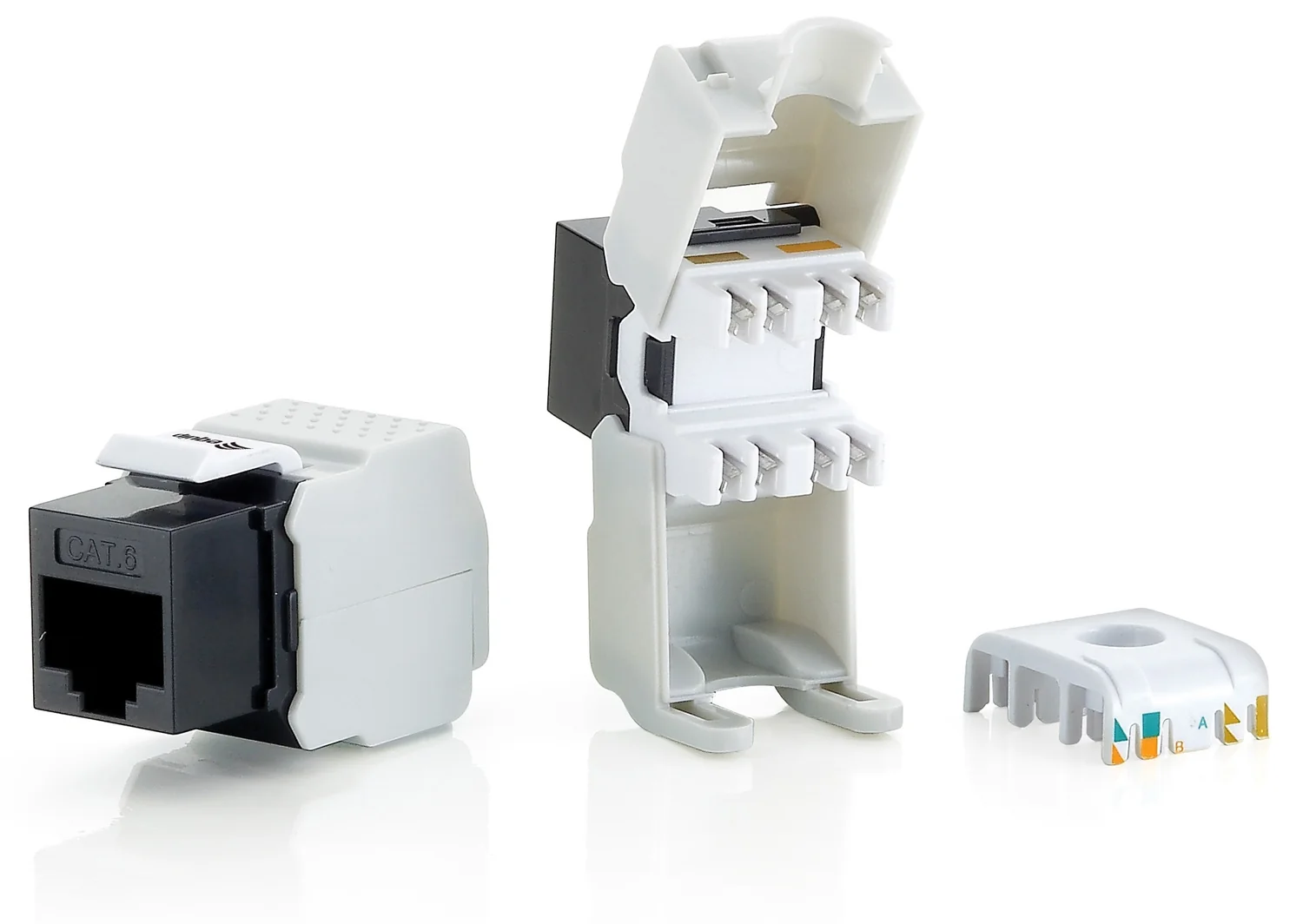 Módulo keystone Cat6 Equip não blindado tool-free conjunto de 8 unidades - Imagem 1
