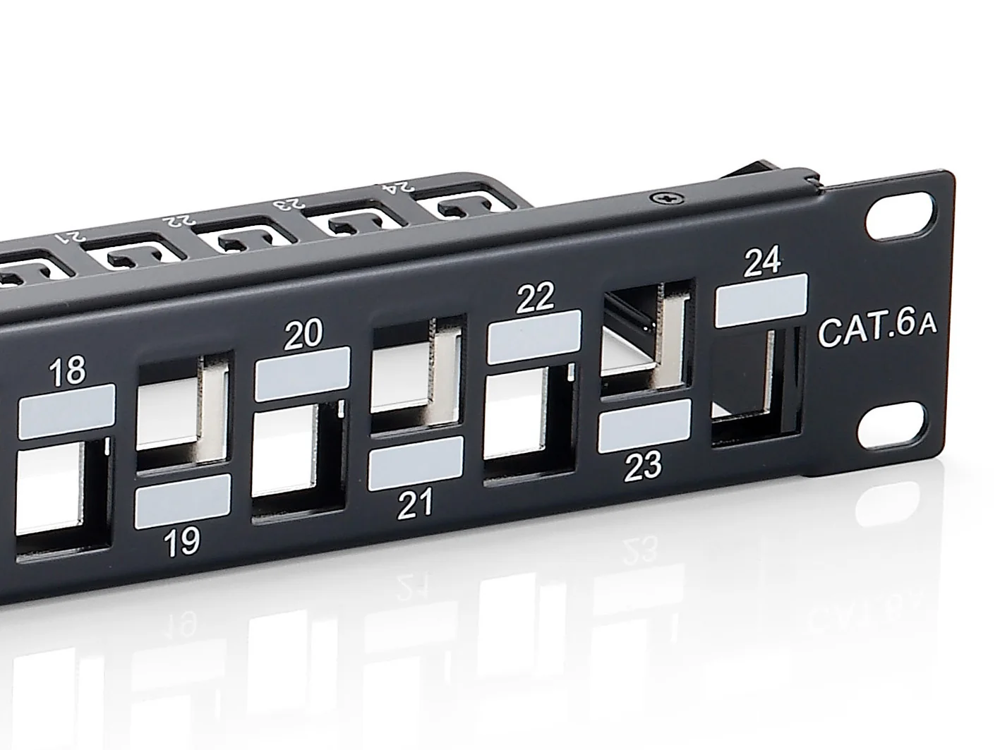 Painel de conexões Equip CAT.6a 24 portas blindado 1U preto para rack 19" - Imagem 5