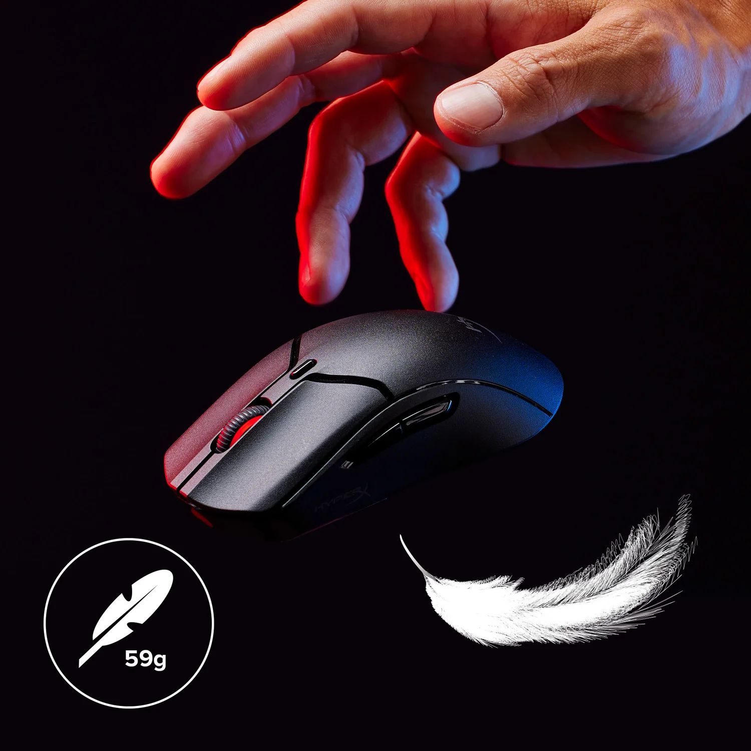 Rato Gaming Sem Fios HyperX Pulsefire Haste 2 Mini 26000 DPI Compacto Preto - Imagem 7