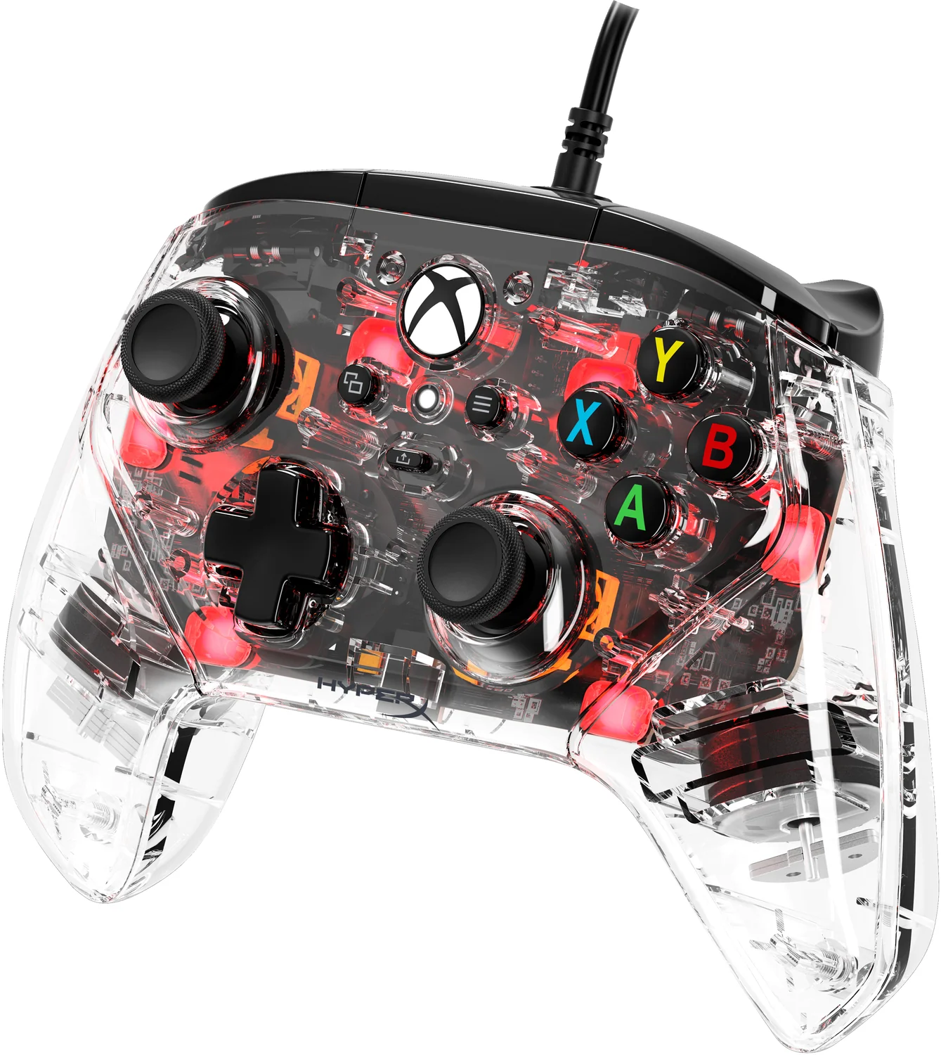 Comando Gaming RGB com Fios HyperX Clutch Gladiate para Xbox One e Xbox Series X Transparente - Imagem 2