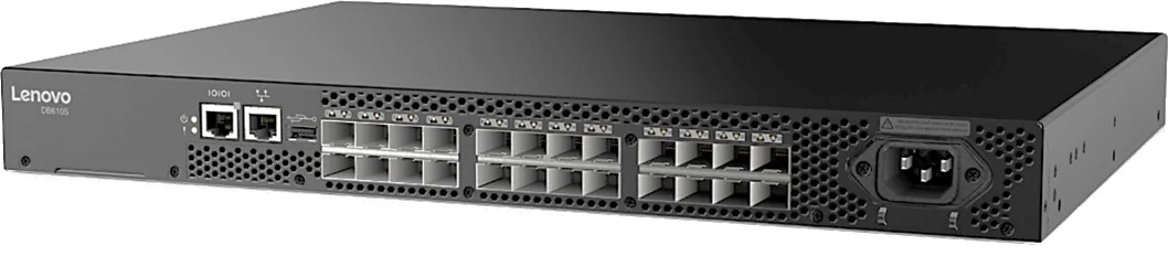 Switch Fibre Channel Lenovo ThinkSystem DB610S 8 Portas 16Gb SFP Gerido 1U - Preto - Imagem 1