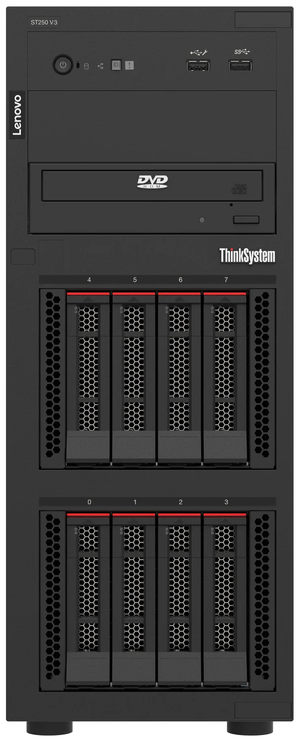 Servidor Tower Lenovo ThinkSystem ST250 V3 Xeon 6315P 16GB DDR5 800W - Imagem 1