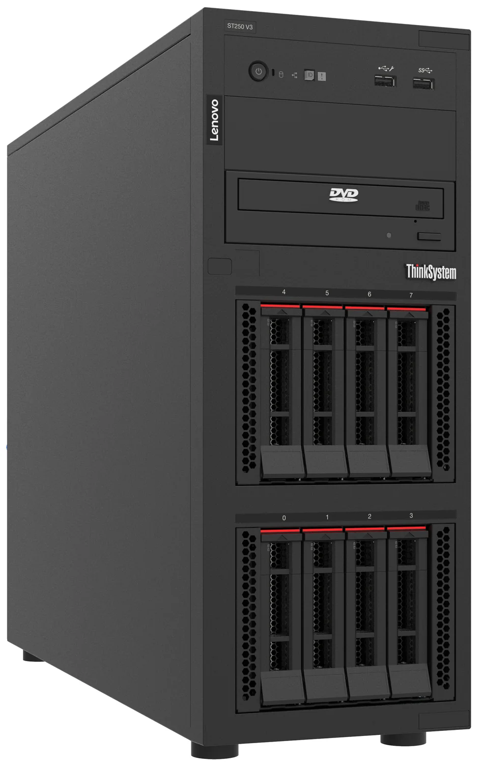 Servidor Lenovo ThinkSystem ST250 V3 Tower Xeon 6353P 8C 32GB DDR5 2x960GB SSD RAID 800W - Imagem 3
