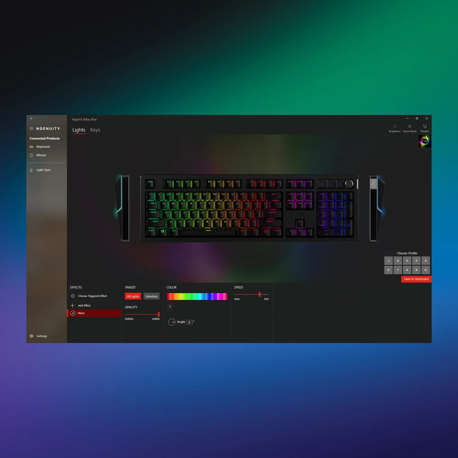 Teclado gaming mecânico HyperX Alloy Rise RGB 8000Hz USB personalizável - Imagem 3